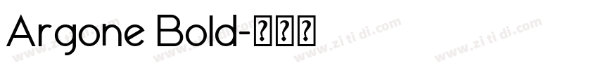 Argone Bold字体转换